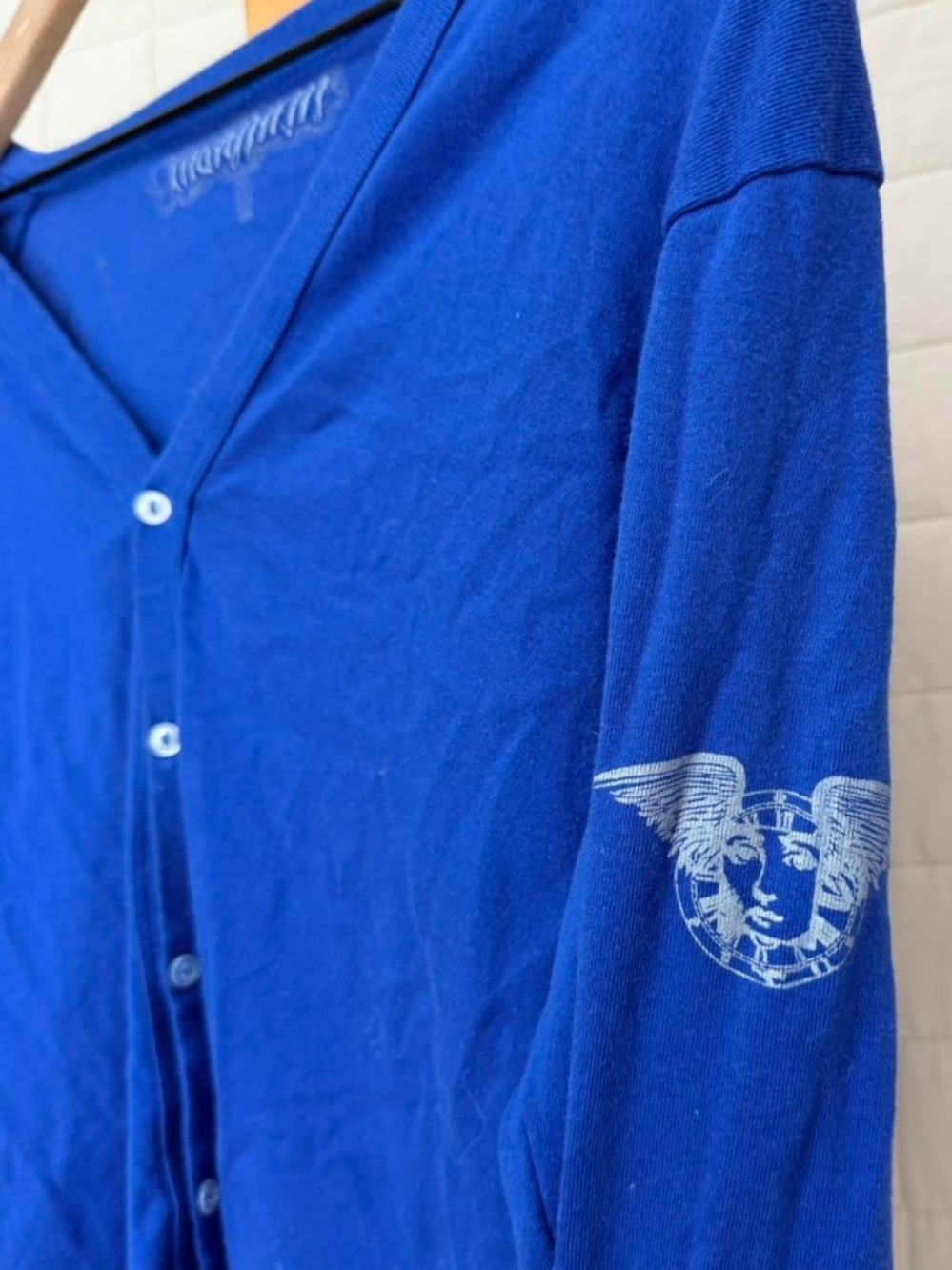 Source Unknown Royal Blue Button-Front V‑Neck Cardigan